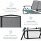 Best Choice Products 2-Person Outdoor Swing Glider, Steel Patio Loveseat, Bench Rocker w/ Armrests